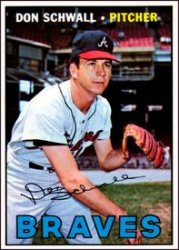 1967 Topps Baseball Cards      267     Don Schwall